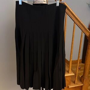 Elegant Black Pleated Skirt